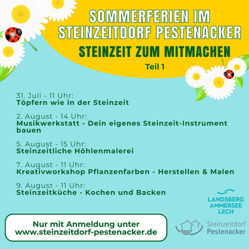 Sommerferien 2024 im Steinzeitdorf