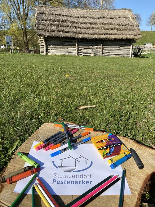 Zum Internationalen Museumstag lädt das Steinzeitdorf Pestenacker zum Malen und Zeichnen ein!